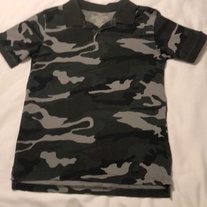Faded Glory black camo boys polo